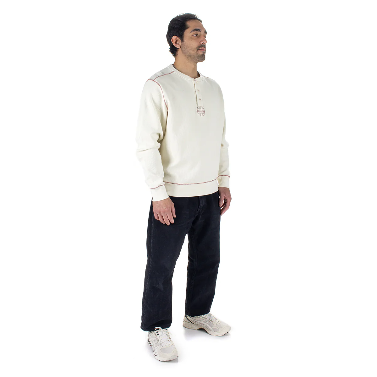 Henley Waffle Sweat