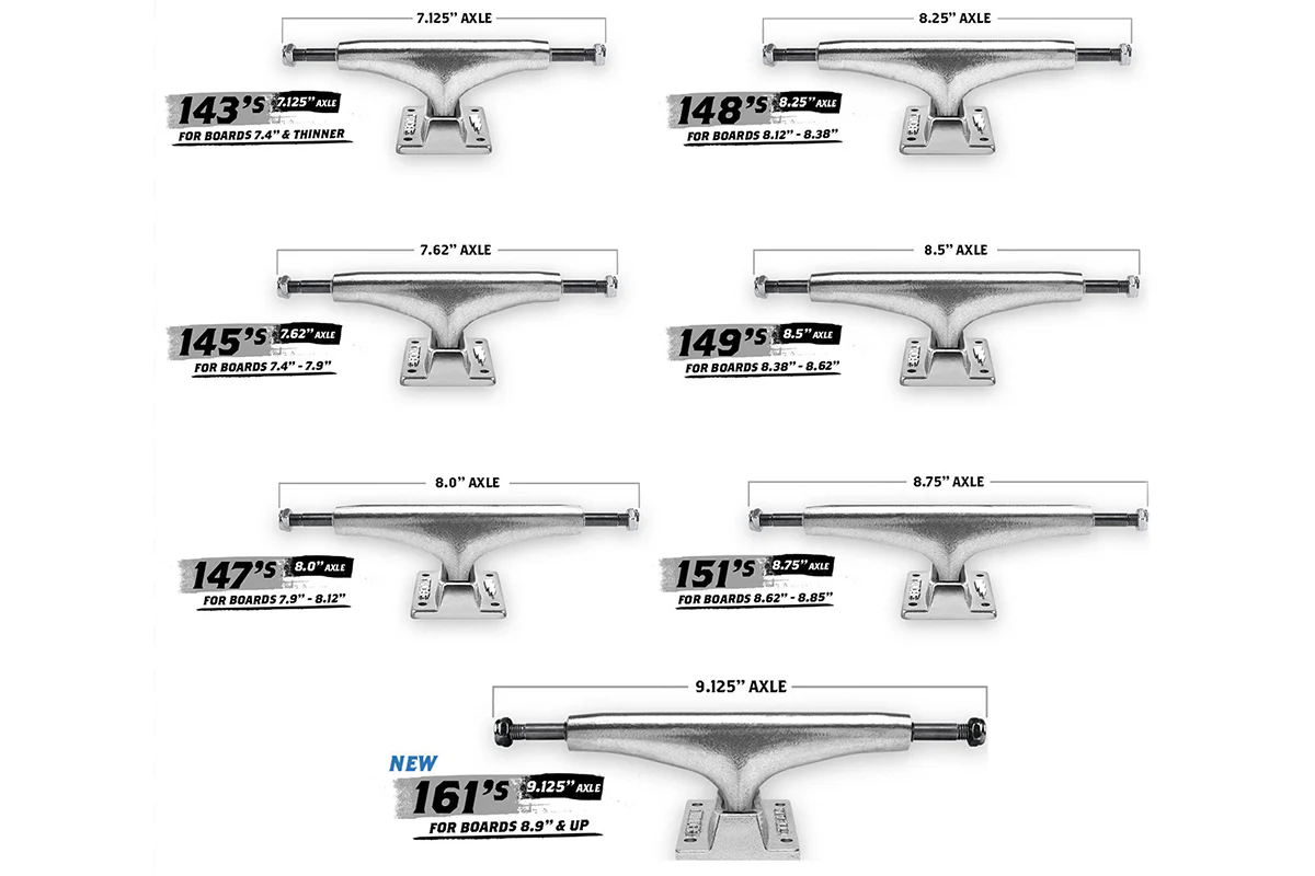 Hollow Light Polished II Truck (Set of 2)